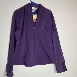 Coldwater Creek Zip Up Jacket Purple PXL Great Looking New With Tags